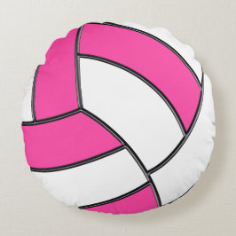Almohada rosada y blanca del voleibol con el