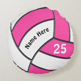 Almohada rosada y blanca del voleibol con el