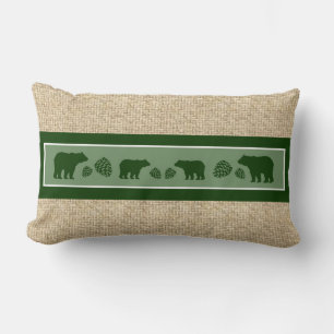 almohada rúsculo de almizcle de oso verde dorado