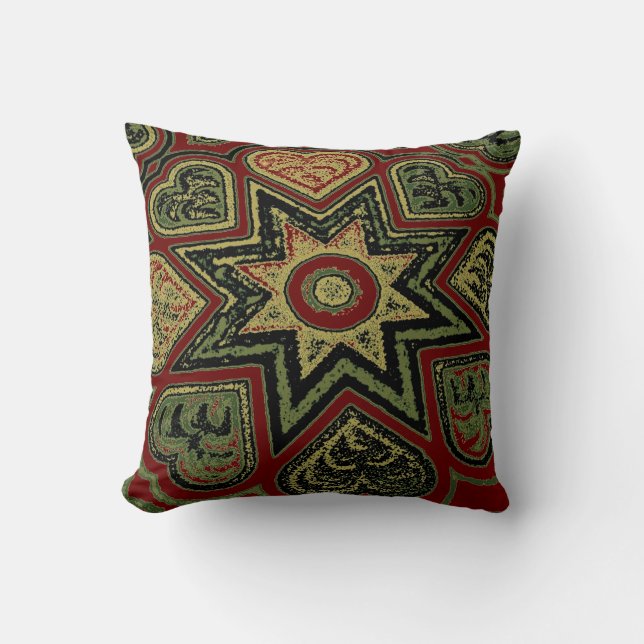 Almohada 'Rustic Hearts' (Anverso)