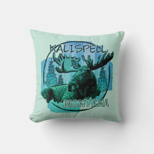 almohada rústica de alce de Kalispell Montana