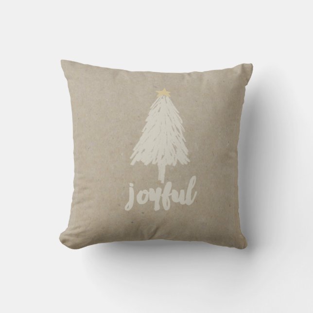Almohada rústica de la decoración del árbol de (Anverso)