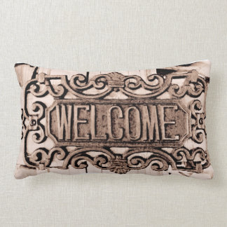 Almohada rústica de la recepción de la impresión