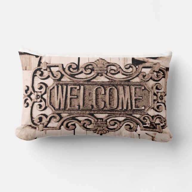 Almohada rústica de la recepción de la impresión (Anverso)