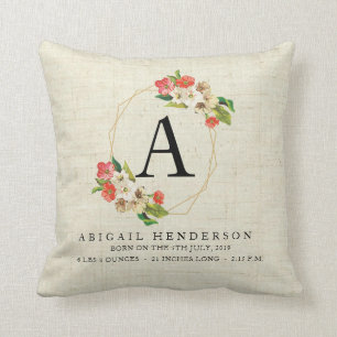 Almohada rústica personalizada del Stats del