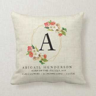 Almohada rústica personalizada del Stats del