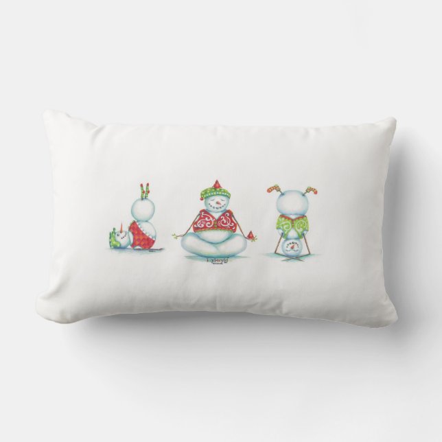Almohada sabia de tres de la yoga navidad de los (Anverso)
