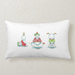 Almohada sabia de tres de la yoga navidad de los