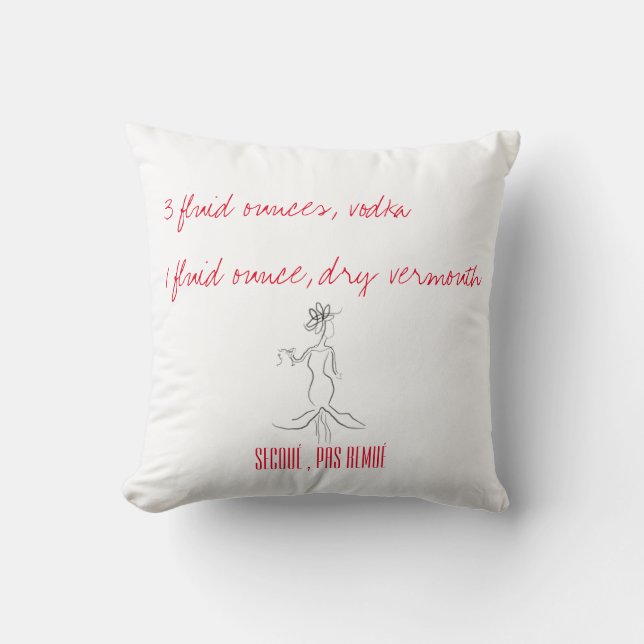 Almohada sacudida, no revuelta de Martini (Anverso)