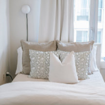 almohada sage inspirada en la impresión en bloques