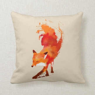 Almohada salvaje del Fox del color de agua del