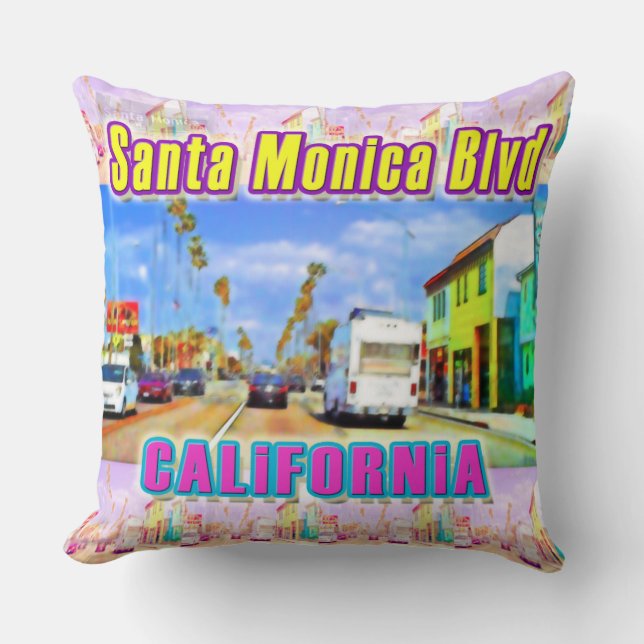 Almohada "Santa Monica Blvd 1" (Anverso)
