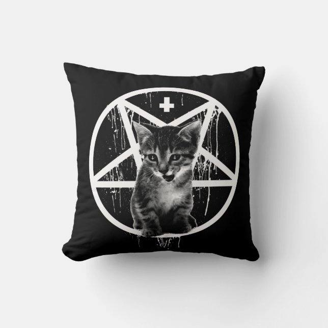 Almohada satánica del gatito (Anverso)