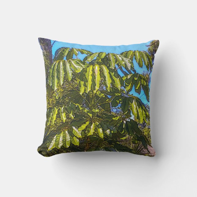 Almohada Schefflera Umbrellas (Anverso)