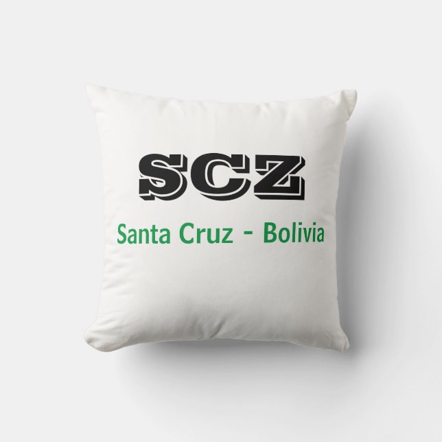Almohada SCZ SAnta Cruz Bolivia (Anverso)