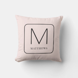 Almohada Sencilla de Tirar con Monograma Moderno R