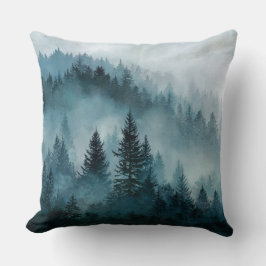 Almohada Serenidad Bosque Azul Místico