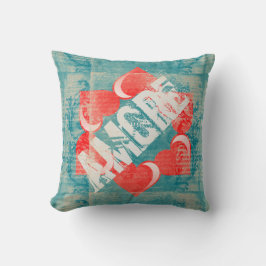 Almohada Shabby Chic Corazones San Valentín Amor A