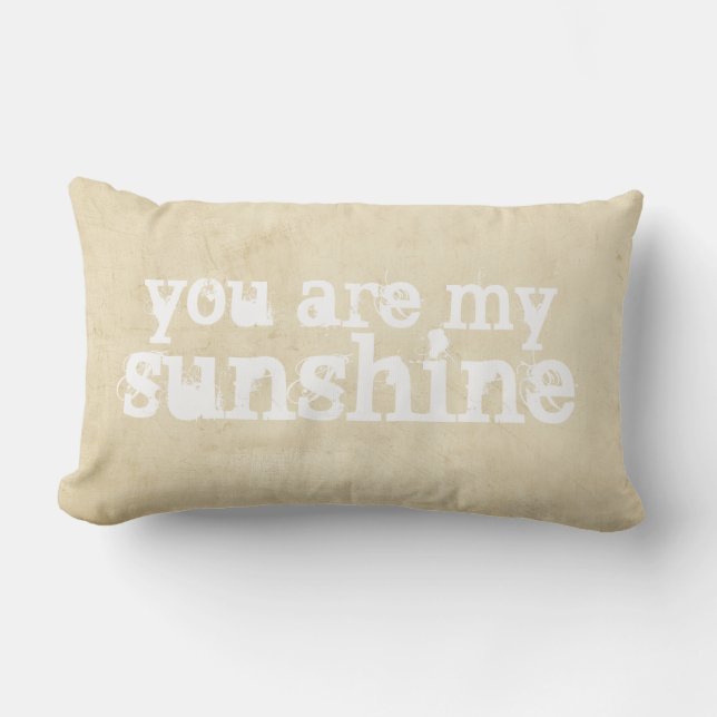almohada shabby chic usted es mi cita del sol (Anverso)