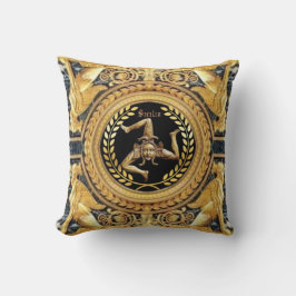 Almohada siciliana de Medusa con esfinges