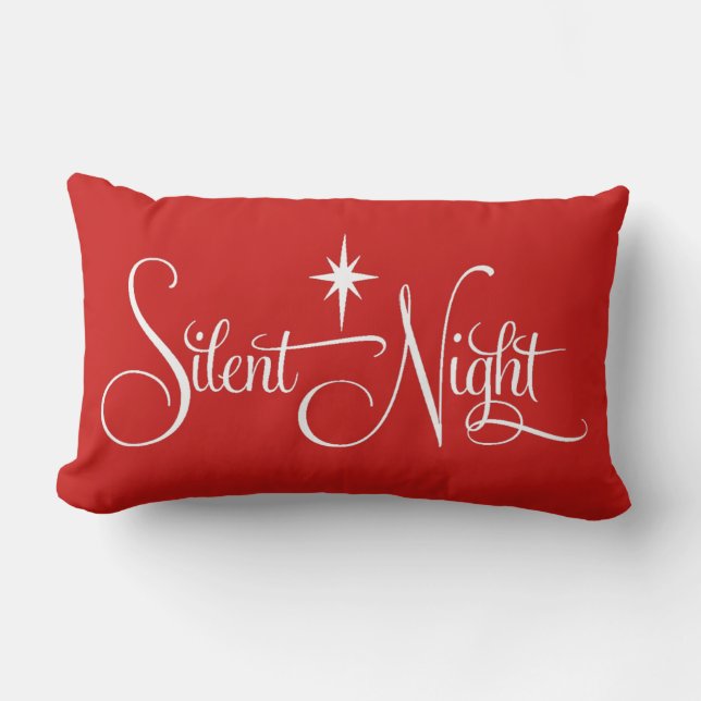 Almohada silenciosa roja y blanca del navidad de (Anverso)