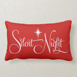 Almohada silenciosa roja y blanca del navidad de