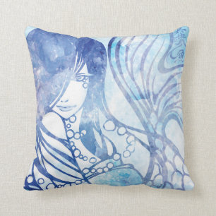 Almohada sirena de la perla" del zen de SajuArt de
