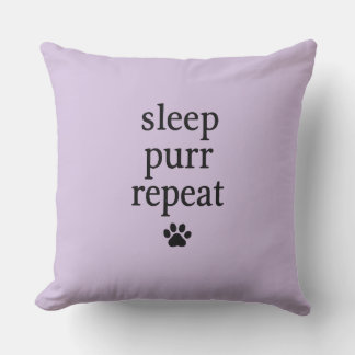 Almohada Sleep Purr Repeat – Decoración de Gato Ac