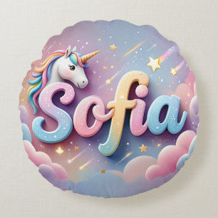 Almohada Sofia Unicornio de Pastel Personalizada