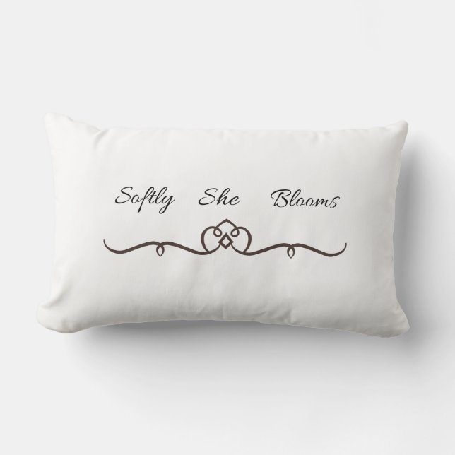 Almohada Softly She Blooms | Decorativa Femenina  (Anverso)