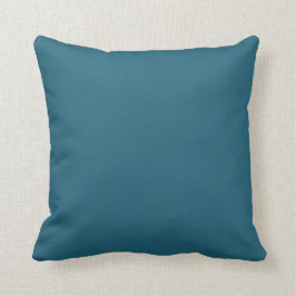 Almohada sólida verde azulada de medianoche