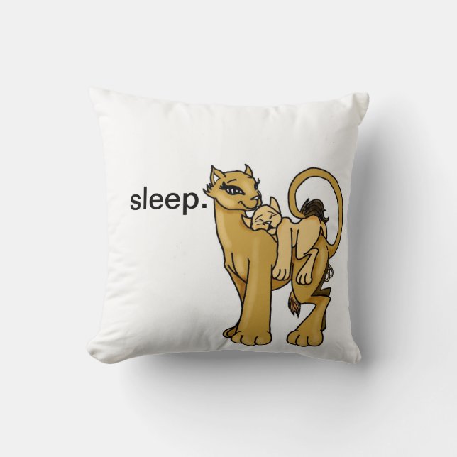 Almohada soñolienta del tiempo con el león y el (Anverso)