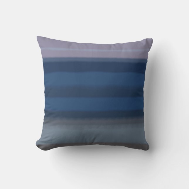Almohada suave de las rayas azules (Anverso)