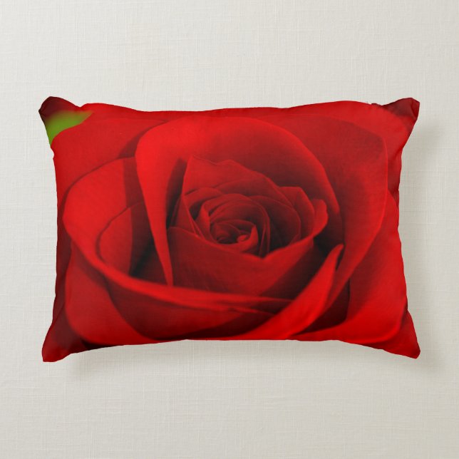 Almohada suave del rosa rojo (Anverso)