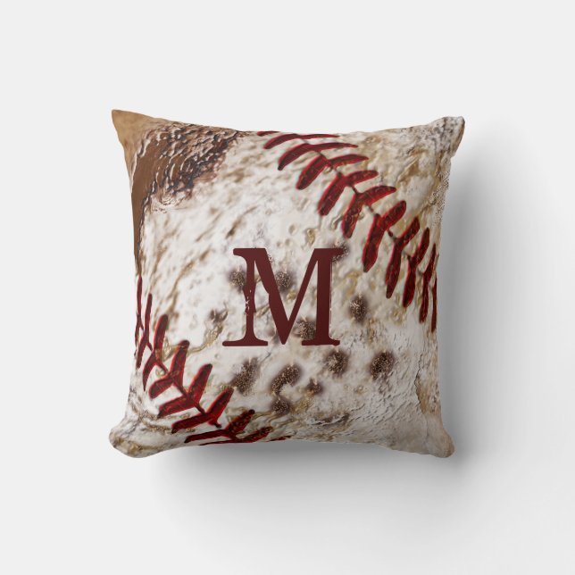 Almohada sucia con monograma del béisbol del (Anverso)