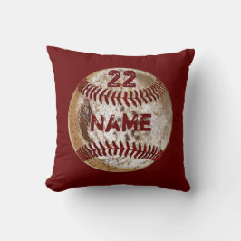 Almohada sucia del béisbol su NOMBRE, NÚMERO,