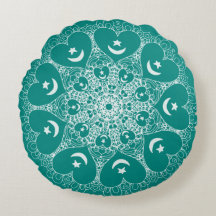 almohada sufí infinita de corazón mandala