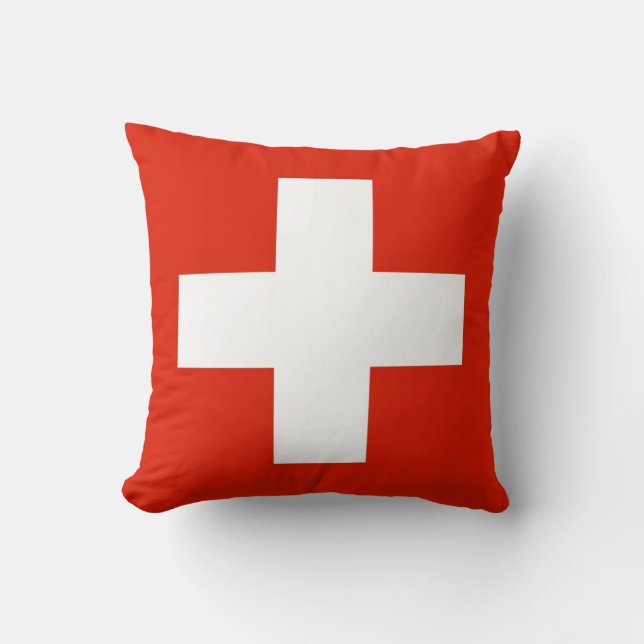 almohada suiza de la bandera de país de Suiza (Anverso)