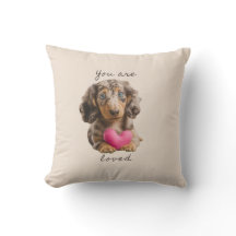 Almohada "Te quieren" – Regalo adorable de Dachshu