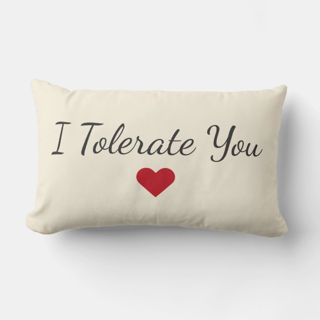 Almohada 'Te Soporto' – Regalo Divertido para el D (Anverso)