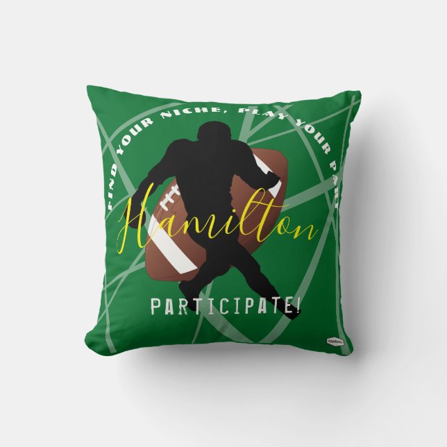 Almohada temática de FÚTBOL HAMbyWG (Anverso)