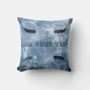 Almohada temática de hockey – Personaliza tu texto
