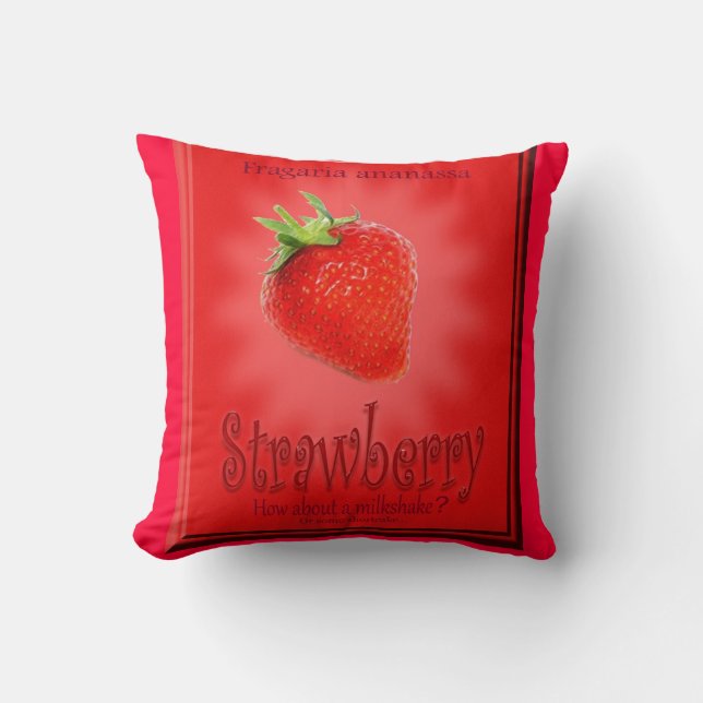 Almohada temática de la fresa (Anverso)