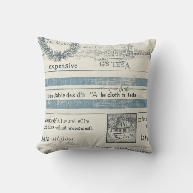 Almohada temática oceánica con detalles marinos (Anverso)