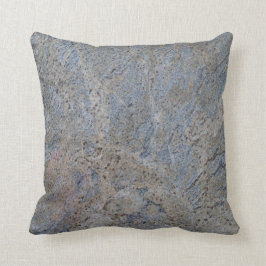 Almohada texturada de mármol gris azul y ceja
