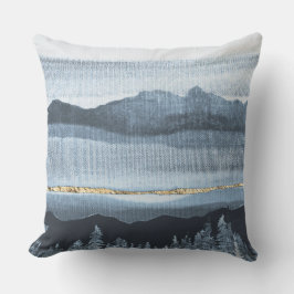 Almohada texturizada de tela horizontal de oro azu