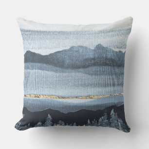 Almohada texturizada de tela horizontal de oro azu