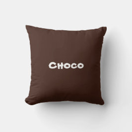 almohada tibia de tiro marrón choco