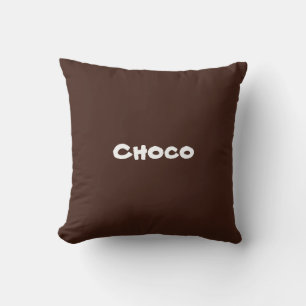 almohada tibia de tiro marrón choco