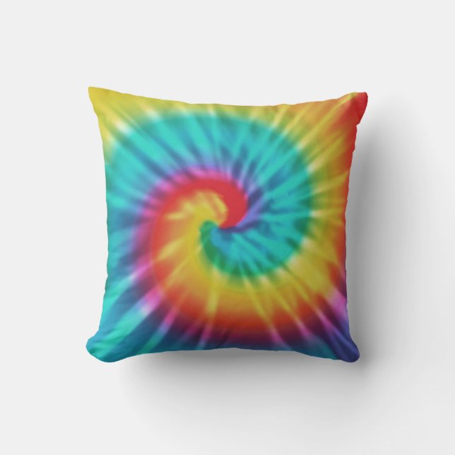Almohada Tie Dye Arcoíris (Anverso)